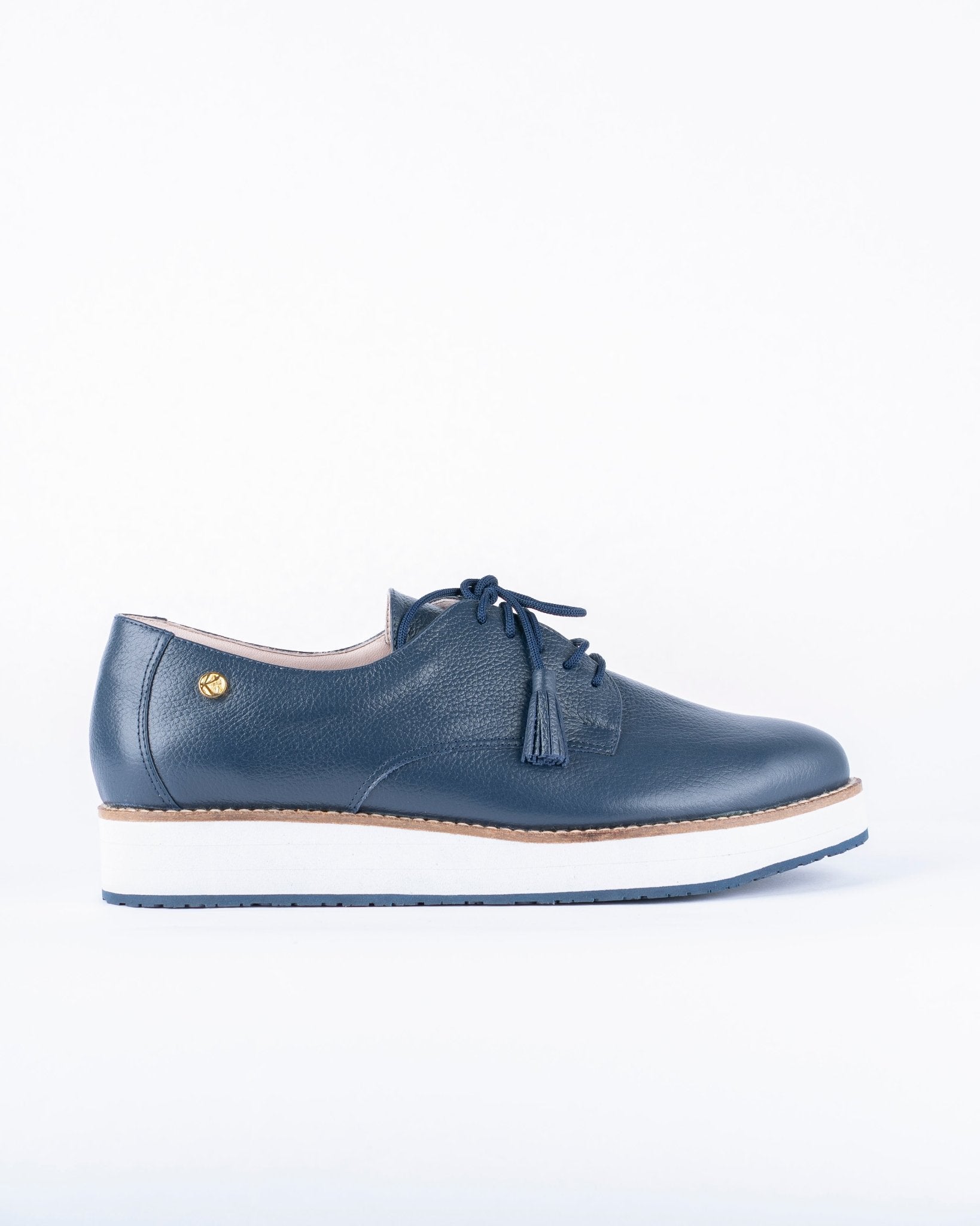 Oxford Amalia Azul - Khala Design | Bolsos y zapatos en cuero para mujer