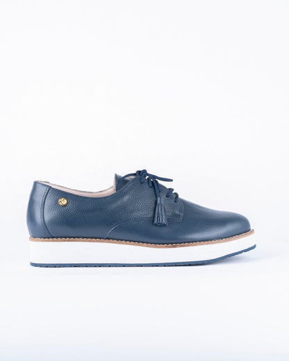 Oxford Amalia Azul - Khala Design | Bolsos y zapatos en cuero para mujer