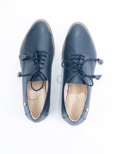 Oxford Amalia Azul - Khala Design | Bolsos y zapatos en cuero para mujer