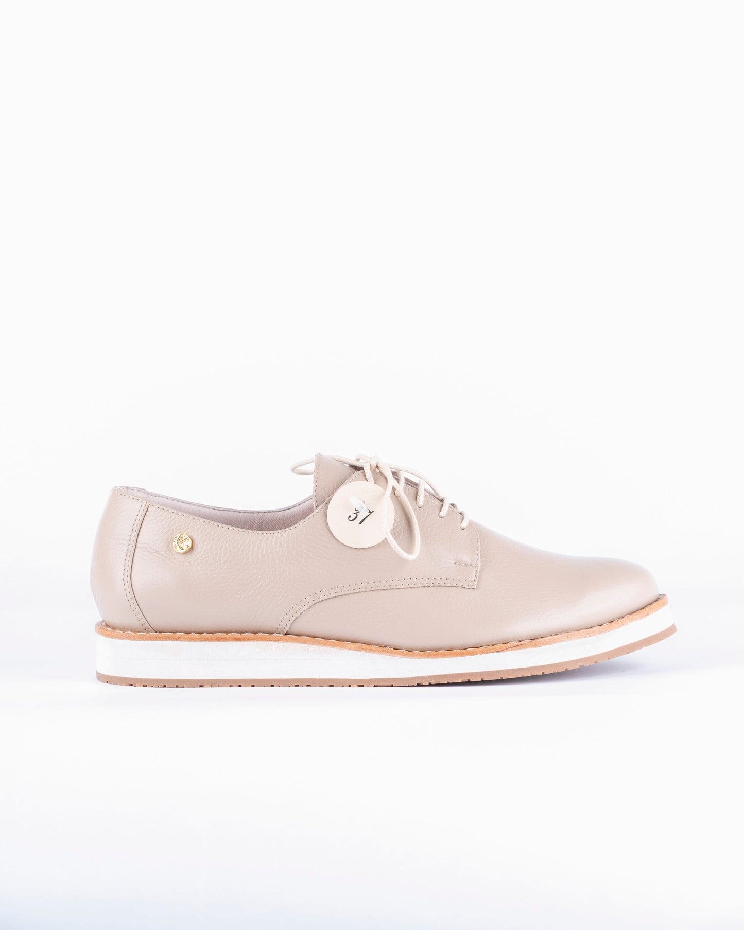 Oxford Amalia Taupe - Khala Design | Bolsos y zapatos en cuero para mujer