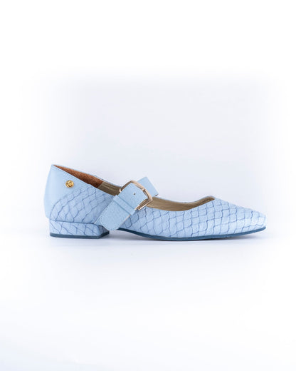 Baleta Alba Azul - Khala Design | Bolsos y zapatos en cuero para mujer