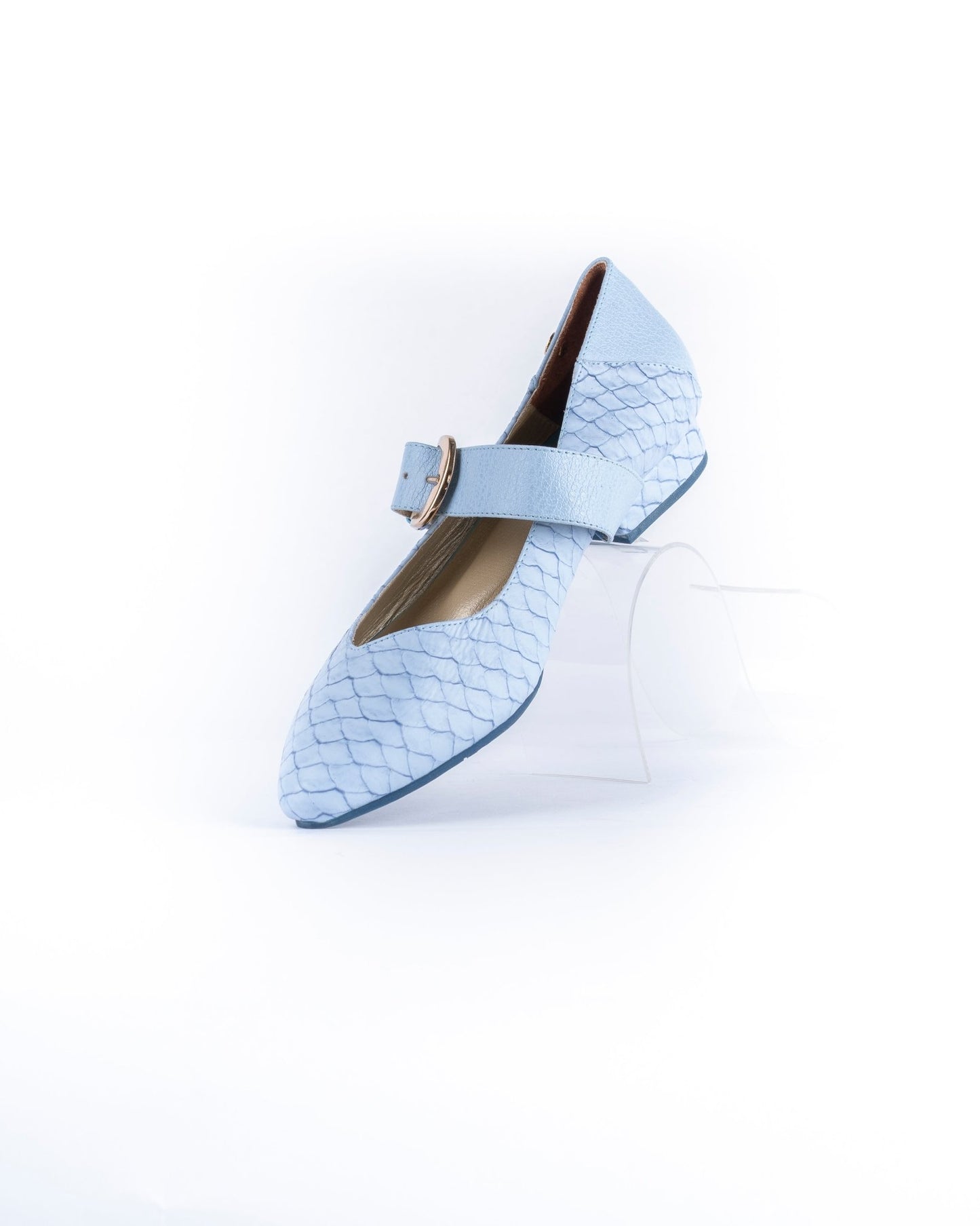 Baleta Alba Azul - Khala Design | Bolsos y zapatos en cuero para mujer