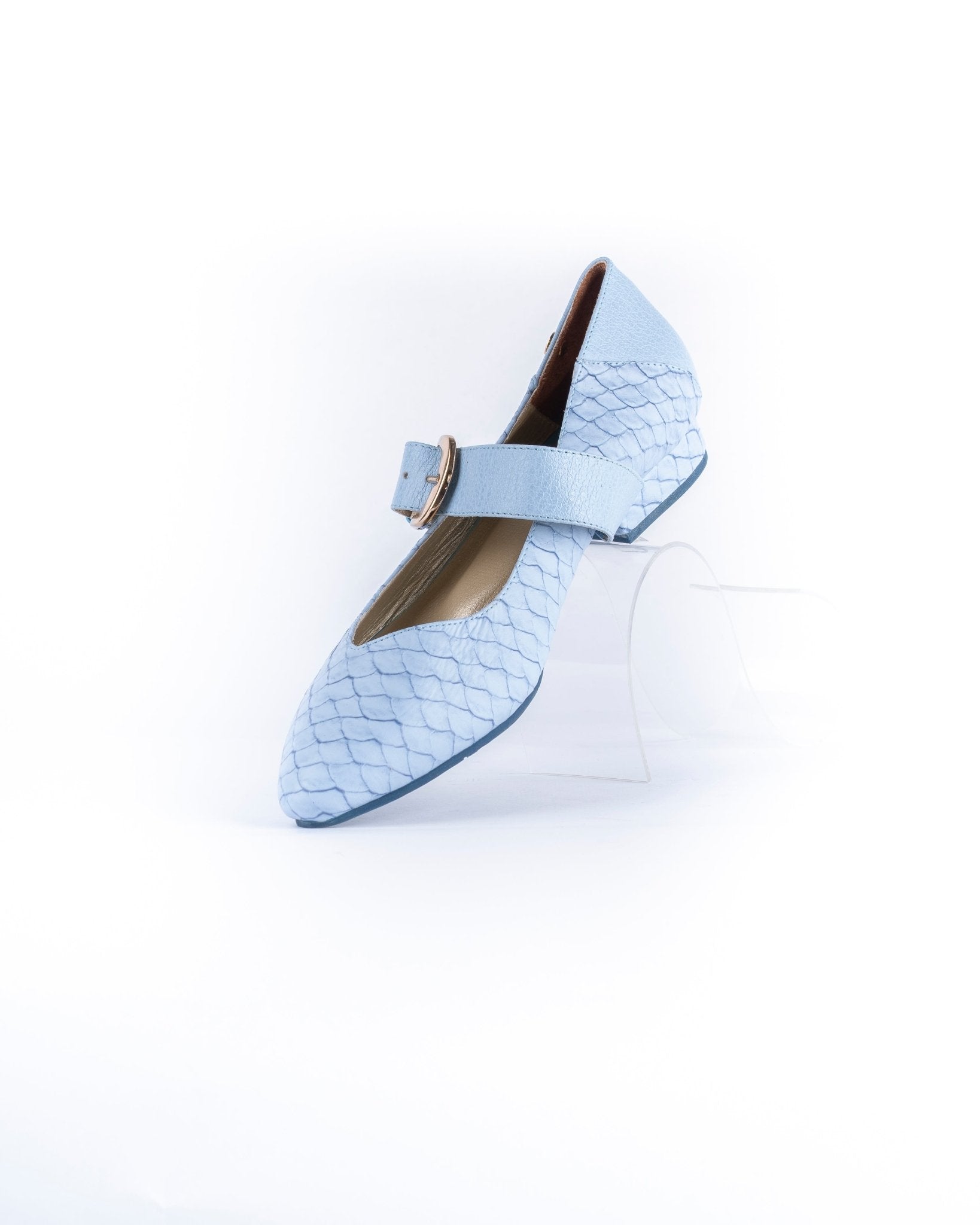 Baleta Alba Azul - Khala Design | Bolsos y zapatos en cuero para mujer