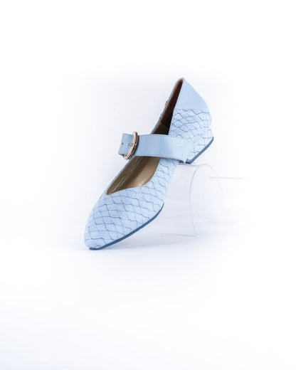 Baleta Alba Azul - Khala Design | Bolsos y zapatos en cuero para mujer