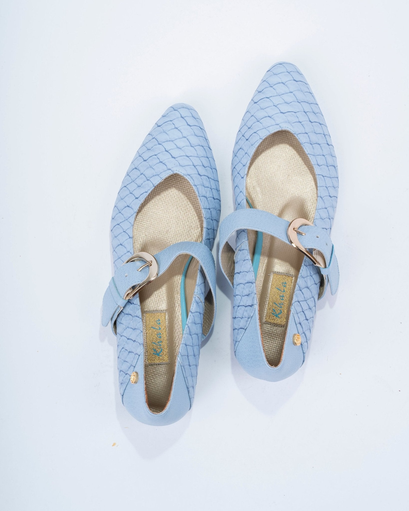 Baleta Alba Azul - Khala Design | Bolsos y zapatos en cuero para mujer