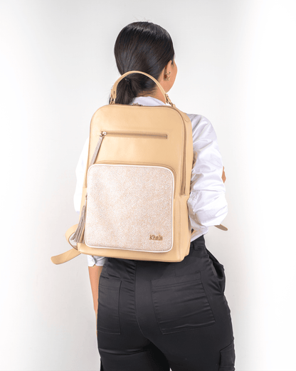 Morral Emma Color Almendra - Khala Design | Bolsos y zapatos en cuero para mujer