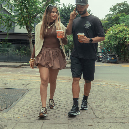 Tenis Kharlota Café - Khala Design | Bolsos y zapatos en cuero para mujer