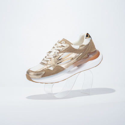 Tenis Kharlota Dorado - Khala Design | Bolsos y zapatos en cuero para mujer