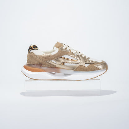 Tenis Kharlota Dorado - Khala Design | Bolsos y zapatos en cuero para mujer