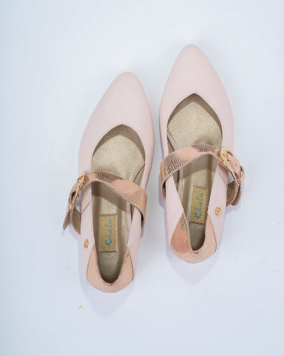 Baleta Liria Nude - Khala Design | Bolsos y zapatos en cuero para mujer